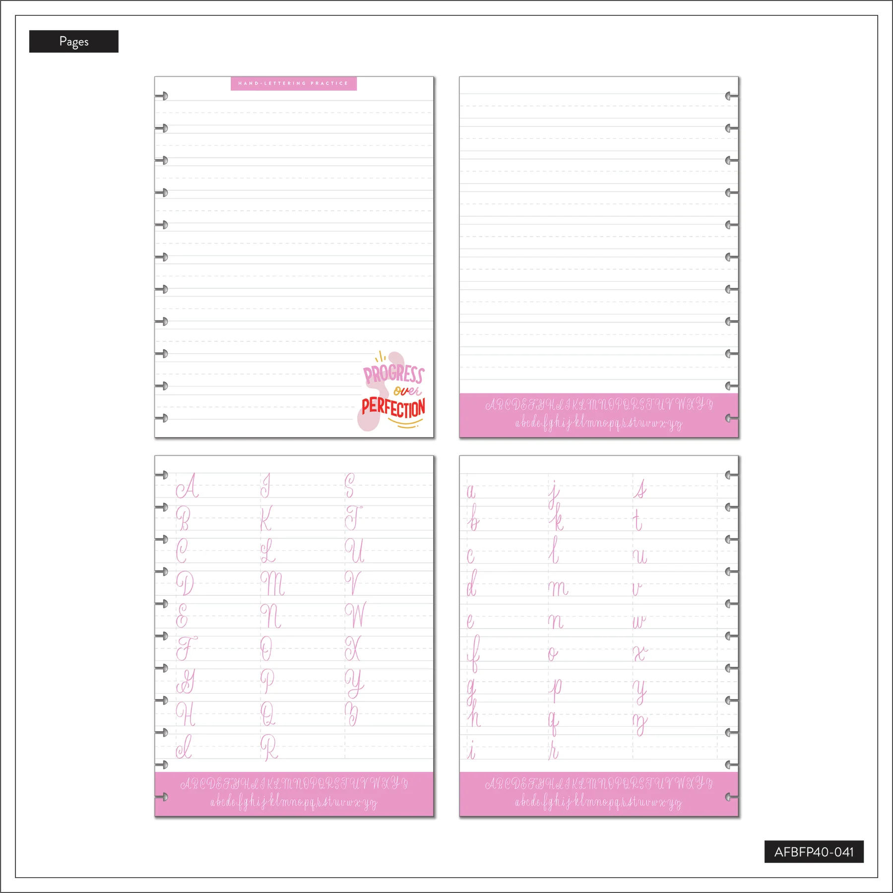 Happy Planner x Threeologie Think Pink Big Filler Paper - Lettering Paper - 40 Sheets 4 Happy Planner x Threeologie Think Pink Big Filler Paper - Lettering Paper - 40 Sheets