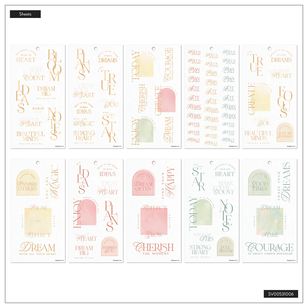 Textured Canvas - Value Pack Stickers - Big 11 Textured Canvas - Value Pack Stickers - Big