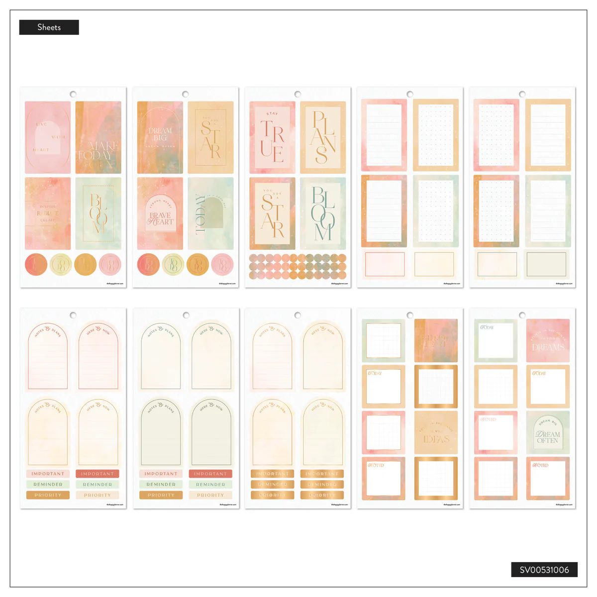 Textured Canvas - Value Pack Stickers - Big 9 Textured Canvas - Value Pack Stickers - Big