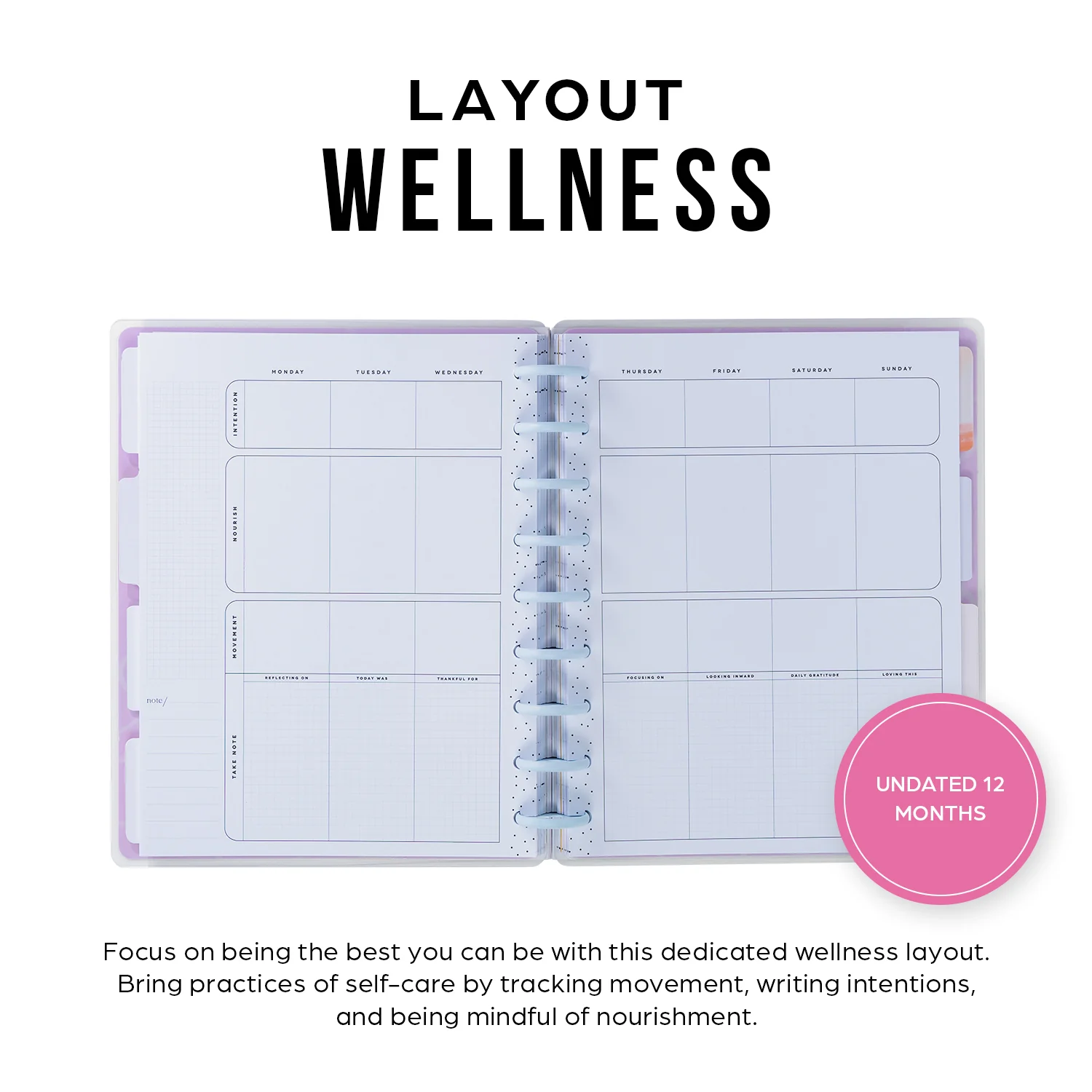 Undated Radiant Soul Customizable Wellness Planner - Classic Wellness Layout - 12 Months 4 Undated Radiant Soul Customizable Wellness Planner - Classic Wellness Layout - 12 Months